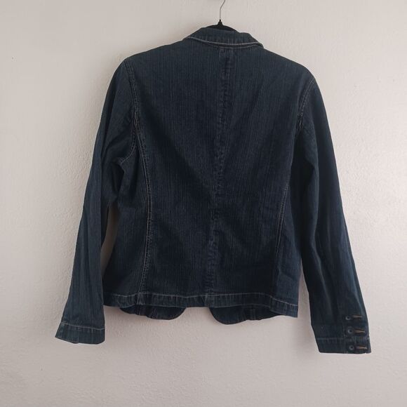 New york denim one button jacket size 10 - Picture 6 of 7